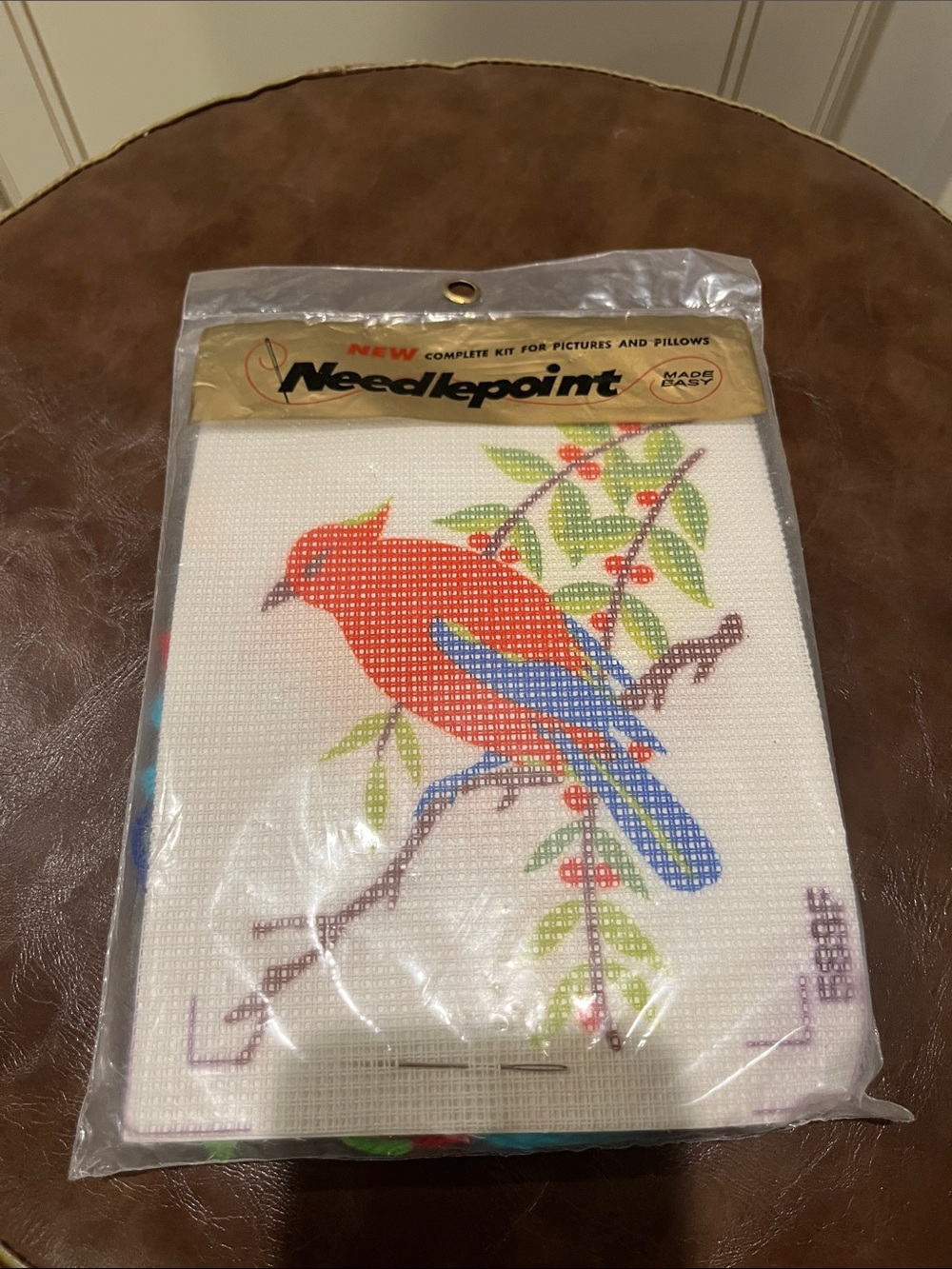 new vintage Red & Blue Bird Embroidery Kit
